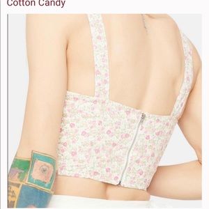 Cotton candy LA floral corset